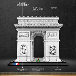 Reobrix 66024 Série Architecture Mondiale Arc <span class=keywords><strong>de</strong></span> Triomphe 3395 Pièces Briques Modè<span class=keywords><strong>le</strong></span> <span class=keywords><strong>de</strong></span> Construction Jouet Éducatif Cadeau <span class=keywords><strong>de</strong></span> Fête - Product Image 4