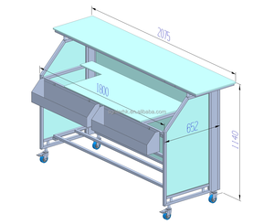 Fantastic Popular White Color LED Lighting Portable bar <b>Table</b> Night Club Furniture Portable <b>Folding</b> Bar - Product Image 1