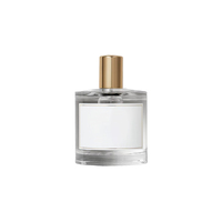 Venta al por Mayor de Botellas de Perfume de Vidrio Vacías de Lujo de 50 ml y 100 ml, Cilíndricas, Recargables para Damas, con Tapas Metálicas y Serigrafía