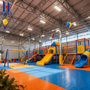Structure de terrain de jeu scolaire intérieur en acier, gymnase, maisons préfabriquées modernes à vendre, maisons préfabriquées à 2 étages, maisons préfabriquées prêtes à être expédiées - Product Image 1