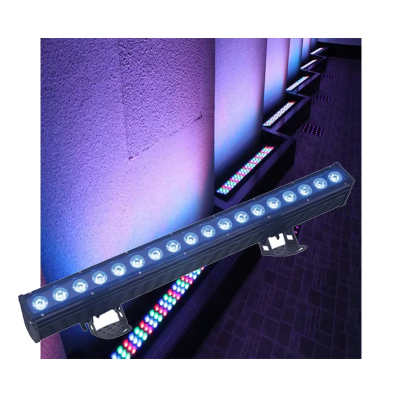 DMX rgbw color changing 18x10w wash bar light ip65 led wall washer outdoor