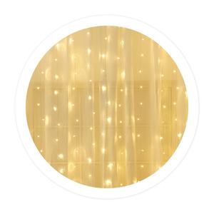 Cortina LED de 5m con 20 tiras de luz cálida, ideal para decorar espacios y crear ambientes acogedores. - Product Image 1