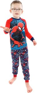Pijamas de Manga Larga con Estampado de Dibujos Animados de Spiderman para Niños, Corte Ajustado, Otoño |   95% Algodón y Elastano |   Suave |   Lavable a máquina - Product Image 2