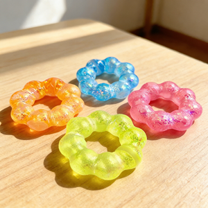 Nouveau Jouet Anti-Stress Tendance : Mochi Squishy en Forme de Boulette Vapeur Remplie, Perlé de Paillettes Colorées, Extensible pour Enfants - Product Image 1