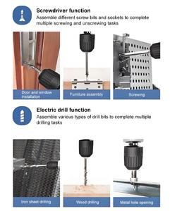 Chất lượng cao đa chức năng Li-ion pin Điện công cụ điện tuốc nơ vít không dây tác động khoan - Product Image 6