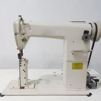 Nouvelle machine à coudre industrielle à alimentation mécanique à double aiguille de type colonne, composants principaux en métal, construction en fer, haute vitesse