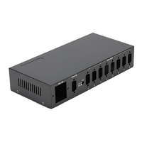 Boîtier de répartiteur vidéo personnalisé en alliage d'aluminium IP54 noir anodisé, avec trous découpés au laser, taille personnalisable, ISO9001