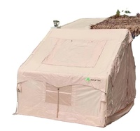Tente familiale d'extérieur pour le camping, toile Oxford imperméable, rembourrage en coton, design gonflable style glamping