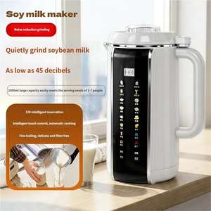 Mélangeur chauffant automatique électrique pour la préparation de lait de soja, de soupes chaudes et de boissons végétales (noix, amandes), machine à lait de soja à base de plantes - Product Image 2