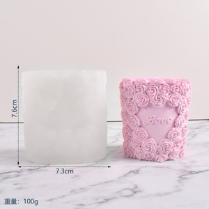 Heart Shaped Rose Candle Mold Pillar Love Letter Design Valentine's Day Craft DIY Candle Making Kit - Product Image 3