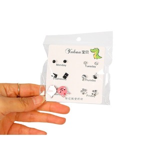 Yuhan Cartoon <b>Stud</b> Earrings For Women 6 Pairs Daily Wear Fashion Jewelry Set With <b>Plastic</b> Posts - Product Image 5
