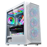 Étui SNOWMAN Atx Pc avec armoire de bureau de fenêtre de panneau latéral en verre trempé ouvrable pour boîtier de tour d'ordinateur de jeu