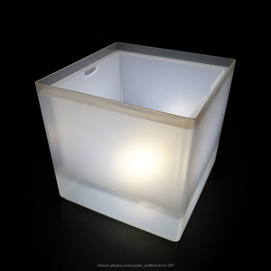 Usine direct personnalisation <span class=keywords><strong>5L</strong></span> seau à glace de forme carrée A MENÉ LE seau à glace pour la bière - Product Image 4