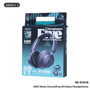 <span class=keywords><strong>Casque</strong></span> sans fil REMAX RB-970HB avec annulation active du bruit (ANC), 5 micros HD pour appels, 40h d'autonomie, structure en aluminium, <span class=keywords><strong>Bluetooth</strong></span> 6.0 - Product Image 2