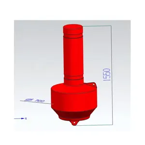 新型船用聚乙烯浮标高红色圆柱形标记浮标塑料导航浮标