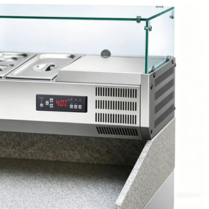 Under Counter Refrigerator Freezer Commercial Air <b>Cooled</b> No Frost Stainless Steel for Pizza Preparation and Salad <b>Bar</b> Pizza1 Pre - Product Image 6