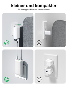 EU <b>Plug</b> USB Wall Charger 3 Ports 30W <b>Fast</b> <b>Charging</b> Universal for Home Office Use - Product Image 3