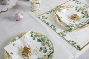 Foglia verde foglio d'oro stampato <span class=keywords><strong>tovaglioli</strong></span> di <span class=keywords><strong>carta</strong></span> <span class=keywords><strong>per</strong></span> <span class=keywords><strong>Decoupage</strong></span> asciugamani <span class=keywords><strong>per</strong></span> le mani usa e getta posate con tovagliolo - Product Image 6