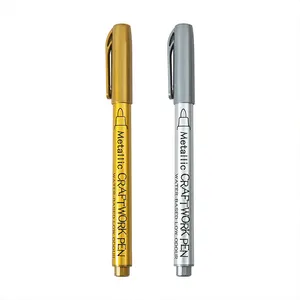 Goud Zilver Metaal Permanente Waterdichte Marker Pen Fijne Punt Voor Wenskaart