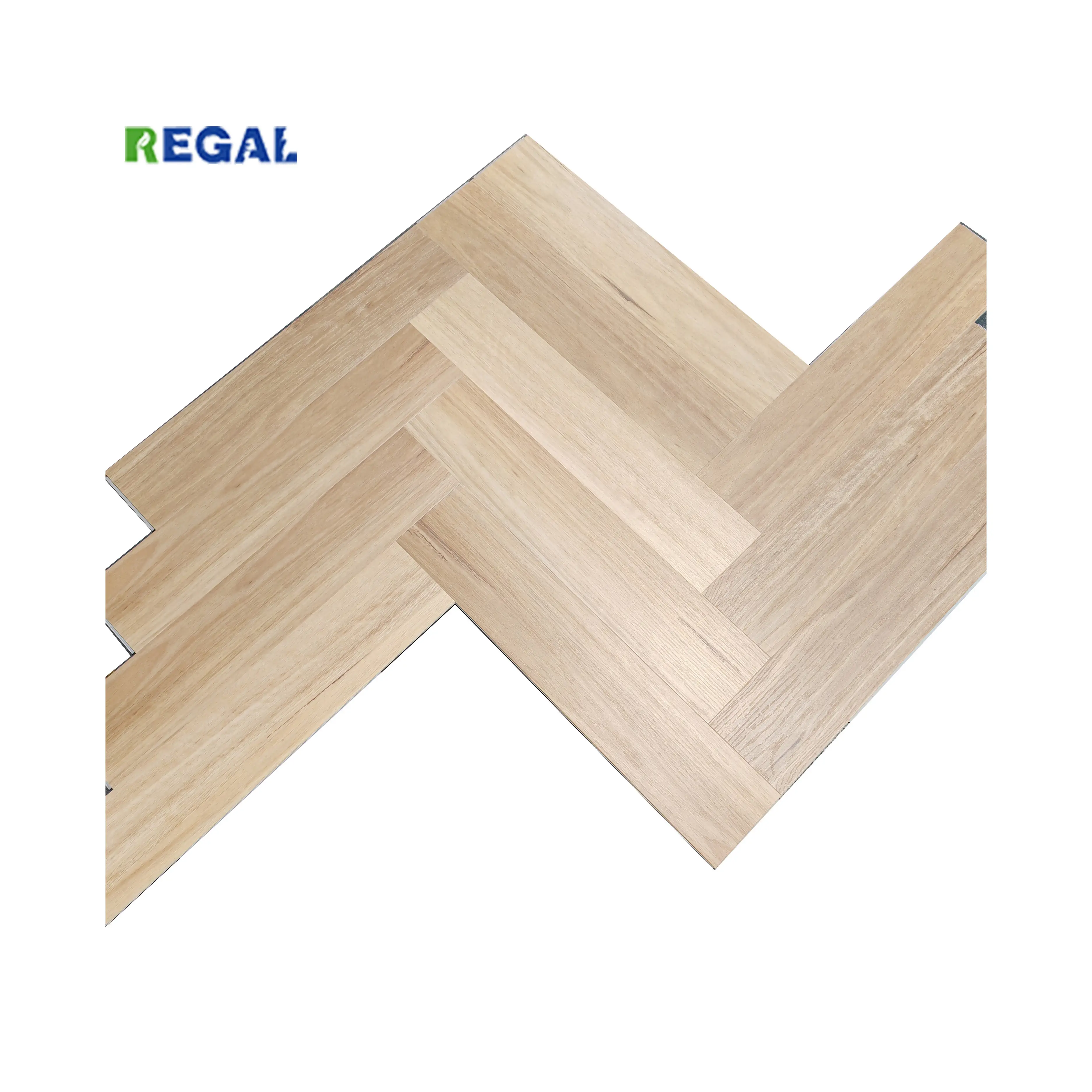 New design style 4.5mm 5mm 5.5mm easy install glueless herringbone oak linoleum aqua vinyl flooring with underlayment