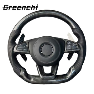<span class=keywords><strong>Volante</strong></span> de Fibra de Carbono para <span class=keywords><strong>Mercedes</strong></span> Benz W204 W205 E300, <span class=keywords><strong>Volante</strong></span> de Carreras con Base Plana, Mejora de Rendimiento - Product Image 2