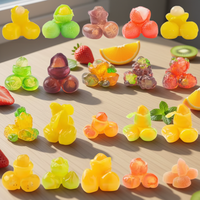 Bonbons Gélifiés Mous Pelables 20 Saveurs de Fruits Halal Bonbons Sucrés Interactifs Véritable Jus Boîte de Collations pour Fêtes 80g Forme Boule