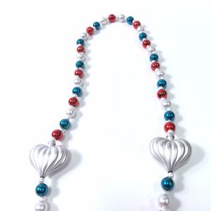 Cuentas de Corazón Atractivas en Oferta - Colgantes Metálicos Rojo, Blanco y Azul - Venta al por Mayor para San Valentín/Mardi Gras/Día de la Independencia - Product Image 5