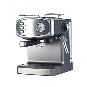 Vente en gros de machine à expresso électrique semi-automatique noire à haut rendement design durable baguette à vapeur attachée pour la maison - Product Image 3