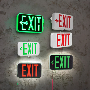 Feituo propose un panneau de signalisation d'urgence à LED rouge et verte commutable, un modèle d'éclairage d'urgence fourni dans le monde entier, EZCXTEU2BCWEM. - Product Image 1