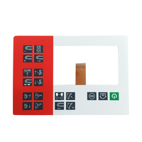 Custom MBR Brand Surface Mount Waterproof PET PC Membrane Keypad Control Panel Overlay for Telecommunication Equipment