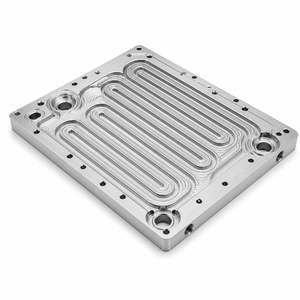 Service de fraisage CNC 3 axes en aluminium 6061 T6 de précision pour plaques de refroidissement <span class=keywords><strong>liquide</strong></span> et composants électroniques basés sur plans - Product Image 2