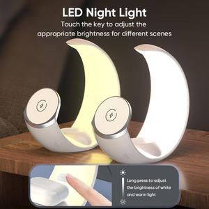 New Magnetic 4 in 1 Wireless Charger with Moon Light, 15W Fast <b>Charging</b> <b>Station</b>, Hot Sale Gift Charger - Product Image 5