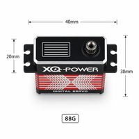 XQ-POWER XQ-BLS8175D Servomoteur numérique sans balais programmable USB en métal, couple élevé de 75 kg-cm, 0,08 s, 8,4 V, étanche IP67, pour voiture RC