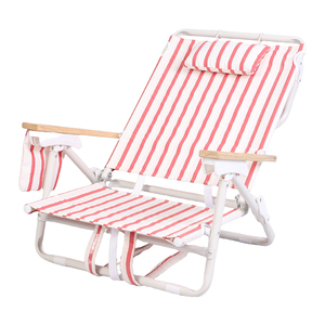 Chaise de plage pliante de qualité supérieure siège de chaise longue inclinable pour plage patio <span class=keywords><strong>jardin</strong></span> cour extérieure - Product Image 2
