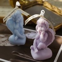 Bougie artisanale en cire de soja parfumée, forme d'ange mignon, cadeau original pour la décoration de la maison, bougie aromatique