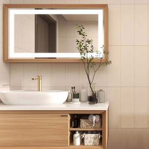 Mueble de Baño Individual de Estilo Japonés con Madera de Alto Valor Estético y Tonos de Color Cálidos con Espejo Inteligente - Product Image 2