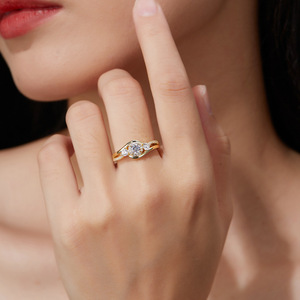 Bague pour femme en argent sterling S925 torsadée et entrelacée avec moissanite, cadeau de fiançailles de luxe, élégante et polyvalente, 2026 - Product Image 4