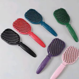 Juego de <span class=keywords><strong>cepillo</strong></span> de pelo para desenredar masaje rizado ducha de viaje con paleta de plástico de lujo con etiqueta privada personalizada con logotipo - Product Image 2