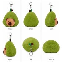 Porte-clés en peluche Zaves écologique et durable en forme d'avocat vert, avec logo personnalisé, unisexe, pour sacs à dos scolaires et clés de voiture, qualité supérieure