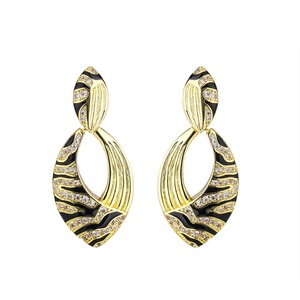 Wholesale Personality Eco-friendly Copper Micro Pave Zircon Gold Plated Fashion Party Jewelry <b>Set</b> for Women - Product Image 1