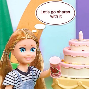 2024 filles Offre Spéciale semblant jouer bricolage supermarché thème <span class=keywords><strong>maison</strong></span> de poupée jouets jouer rose <span class=keywords><strong>maison</strong></span> de poupée accessoires jouets - Product Image 4