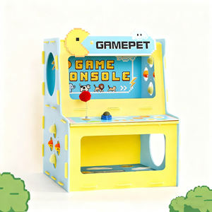 Casa para Gatos de Dos Pisos con Forma de Consola de Videojuegos de Estilo Pixelado Moderno, Resistente a la Intemperie, para Interiores y Exteriores, con Rascador para Gatos - Product Image 2