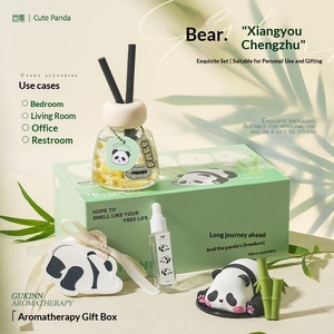 Panda <b>Reed</b> <b>Diffuser</b> Ornament Long Lasting Aroma Girls Birthday Aromatherapy Gift Box Home Fragrance Set - Product Image 3