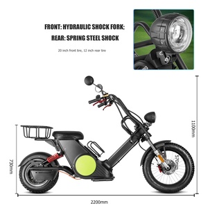 <span class=keywords><strong>Motos</strong></span> électriques de longue portée de <span class=keywords><strong>motos</strong></span> de sport à deux roues pour adultes de 60V avec de gros pneus pour le golf - Product Image 6