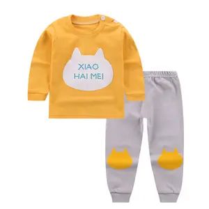 Groothandel Pasgeboren Baby Cotton Suits Baby Lange Ondergoed Zachte Katoen Peuters Baby Sleep Suits Kleding Pyjama