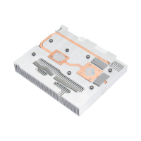 Dissipateur thermique en aluminium extrudé sur mesure avec tube thermique riveté pour le refroidissement électronique