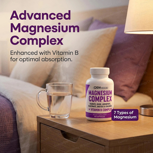 Capsules <span class=keywords><strong>de</strong></span> complexe <span class=keywords><strong>de</strong></span> magnésium OEM avec glycinate, citrate, malate, oxyde, taurate, aspartate, <span class=keywords><strong>orotate</strong></span>, chlorure <span class=keywords><strong>de</strong></span> magnésium, <span class=keywords><strong>zinc</strong></span> et cuivre - Product Image 3