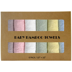 Lot de 10 lingettes lavables pour bébé en bambou biologique, <span class=keywords><strong>serviette</strong></span> visage bébé avec boîte cadeau, couleur unie, lingettes lavables naturelles pour bébé - Product Image 4