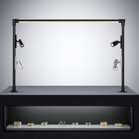 Vitrine LED 18W en aluminium de qualité supérieure Mini armoire à rails moderne pour vitrine de bijoux Puce COB