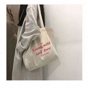 Canvas Lining Shoulder Bag 2024 New Ins Shoulder <b>Letter</b> Japanese Fashion Lady Bag Canvas Student Crossbody Bag Fashion Canvas - Product Image 1